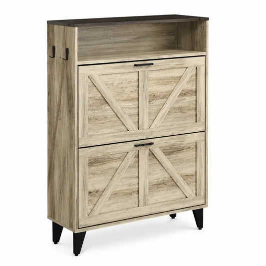 Scarpiera in Legno MDF con Ante a Ribalta