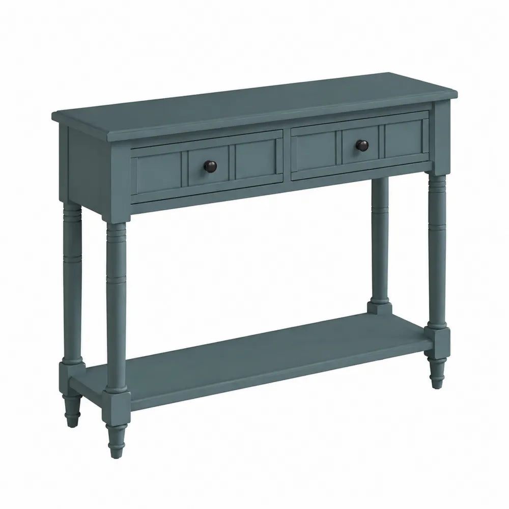 Consolle in Legno con Cassetti Blu