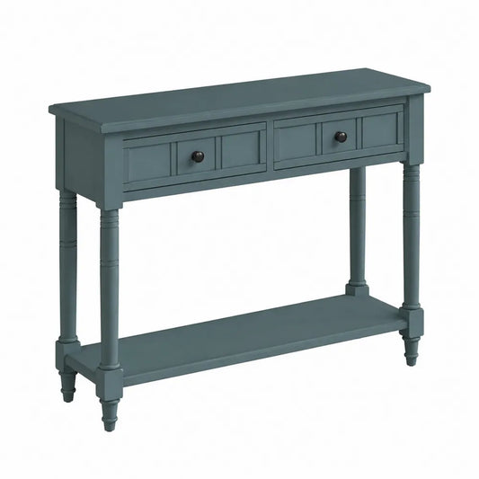 Consolle in Legno con Cassetti Blu
